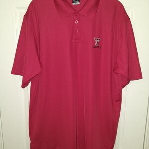 Under Armour Texas Tech Red Raiders Short Sleeve Polo Shirt Men's sz Large.